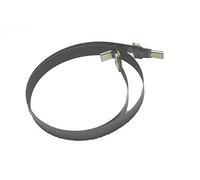 Slim Flat Soft FFC USB C FPV Flat Slim Thin Ribbon FPC Cable USB Type-C 90 Degree angled to USB Type-C Straight for sync and Charging Black (60CM)