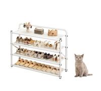 Slim Foldable Shoe Rack Space Saving Storage nizer for Entryway Hallway & Closet 50 70 90cm Long 27cm Deep White 5 Tier (19.7x33.9in) Perfect for Small Spaces