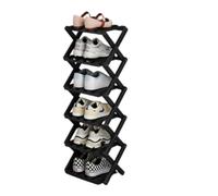 Slim Foldable Wooden Shoe Rack - Space-Saving Vertical for Entryway, Bathroom, Living Room & Corridor - Compact Multi-Purpose Shoe Storage Cabinet