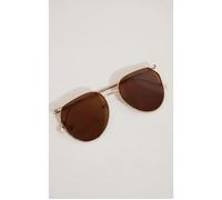 Slim Framed Aviator Sunglasses Madein Gold One Size