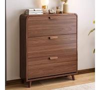 Slim Freestanding Shoe Rack for Entryway Storage, Space-Saving Design with Hidden Compartments