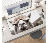 Slim Funny Alpaca Llama Desk Mat for Keyboard and Mouse 24x12 Inch Gaming Mouse Pad Protector Non-Slip Rubber Base Portable Deskpad for Office/Gaming/Remote Work Desktop Accessories Decor