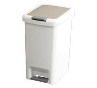 Slim Garbage Can with Foot Pedal - Modern Waste Container with Lid for Living Room, Bedroom & Kitchen - Stylish Indoor nization Solution