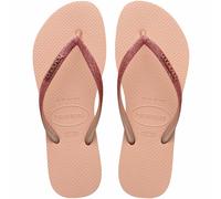 Havaianas Girls Slim Glitter II Flip Flops - Pink - UK 3-4 (EU 37/38)