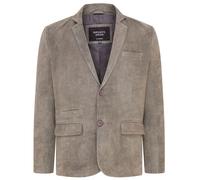Slim Goat Suede Italian Blazer Jacket-Somero Infinity Leather Grey S