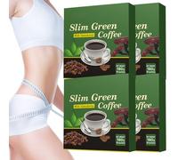 Slim Green Coffee With Ganoderma, Slimming Waistline Weight Managemen, Cleanse, Flat Stomach(4pcs)