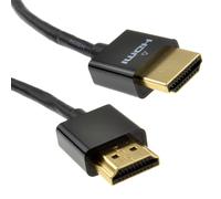 kenable Slim HDMI High Speed 3D TV Low Profile Cable with Ethernet 1m Black [1 metres]