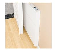Slim Hidden Shoe Cabinet with Doors for Entryway - Closed Shelf for Smals - White Sto Solut for nized Homes
