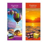 Slim Hymns and Psalms 2026 Slim Wall Calendar - Month to View, 24 Amazing images in 2 calendars