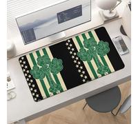 Slim Irish Flag Desk Mat for Keyboard and Mouse 24x12 Inch Gaming Mouse Pad Protector Non-Slip Rubber Base Portable Deskpad for Office/Gaming/Remote Work Desktop Accessories Decor