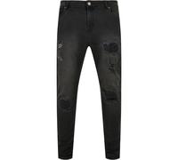 Slim jeans Urban Classics Heavy Destroyed Noir 34x32
