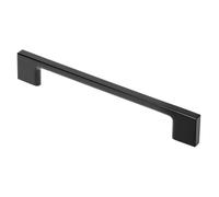 Slim Kitchen/Bedroom Door Handles, Zinc Alloy, Black, 128 mm Hole Centre