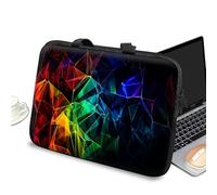 Slim Laptop Sleeve Carrying Case 15 inch with Handle and Zipper, Tablet Case Laptop Cover Briefcase Portable Tote Bag for Men Women, Abstract Colorful