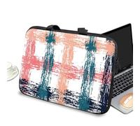 Slim Laptop Sleeve Carrying Case 15 inch with Handle and Zipper, Tablet Case Laptop Cover Briefcase Portable Tote Bag for Men Women, Gingham Checks
