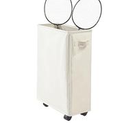 Slim Laundry Basket Wheels, Collapsibles Rolling Laundry Hamper, Foldable Laundry Bin, 42L Freestanding Laundry Hamper, Dirty Clothes Washing Baskets For Bathroom And Bedroom