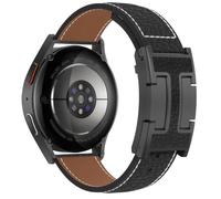 Slim Leather Strap Compatible for Samsung Galaxy Watch 7/6/5/4/FE 40mm 44mm/Watch 6 Classic 47 mm 43 mm/4 Classic 42 mm 46 mm/5 Pro 45 mm, 20mm H-shaped Magnetic Buckle Replacement Band for Men Women