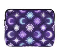 Slim Lightweight Notebook Cover Fits Hp Lenovo | All Season Breathable School Carry for Business Travelers Purple Blue Celestial Sun