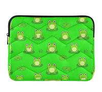 Slim Lightweight Notebook Cover Fits Hp Lenovo | Unisex Neutral Style Daily Outdoor Outing for College Students Cute Green Frog