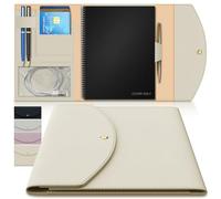 Slim Lightweight Organizer Cover for Rocketbook Accessories, Journal, Notebook - Letter Size A4 Fits 8.5x11 Book - Hobonichi Cousin, Stalogy and Midori MD Planners - Soft & Flexible Faux Leather Cover