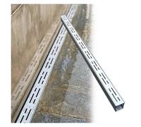 Slim Line Drainage Channel - 304 Stainless Steel Linear Trench Drain Kit with Removable Grate Covers for Outdoor Yard Patio Driveway & Garage Storm Water Management Solutions