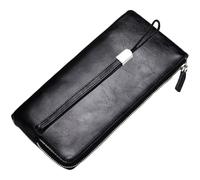 Slim Long Style Pu Leather Wallet for Men with Large Capacity, Lightweight and Practical Design, for Work and Travel, Multi-Card Organizer with Phone Storage