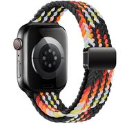 Slim Magnetic Braided Bands Compatible with Apple Watch Band 38mm 40mm 41mm 42mm 44mm 45mm 46mm 49mm,Thin Stretchy Women Soft Nylon Sport Loop Strap for iWatch Ultra 2/1 Series 10 9 8 7 6 SE 5 4 3 2 1
