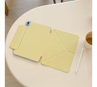 Slim Magnetic Double-Sided Clip Case for iPad mini 7/6| 4-Corner Shockproof PC Transparent, Pencil Holder, Multi-Angle Foldable Stand, Auto Wake/Sleep
