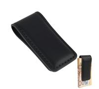 Slim Magnetic Money Clip Leather Credit Card Holder, Wallet Money Clip, Vegan Leather Business Card Organizer, Strong Magnet Securely Holds Multiple Folded Bank Notes and Cards for Daily Use