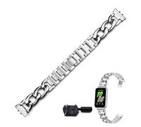 Slim Metal Band Compatible with Samsung Galaxy Fit 3 for Women,Adjustable Wristband Chain Link Steel Replacement Accessories Bracelet for Galaxy Fit 3 (Include Watch Link Removal Kit)