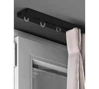 Slim Metal Curtain Track 7.1mm for & Bedrooms, Ceiling Mount, Invisible Guide, Adjustable Divider, 1m/8m Length, Black - Ideal Home Decoration Solution