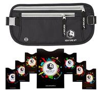 Slim Minimalist Design RFID Money Belt with RFID Blocking Sleeves, for Men and Women - Ideal for Keeping Your Cash, Credit Card, Passport, Phone Safe When Traveling, Black + RFID Sleeves, One Size