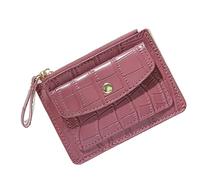 Slim Minimalist Women's Keyring with Front Pocket Wallet Large Many (Watermelon Red, One Size)