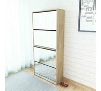 Slim Mirrored Shoe Cabinet with 5 Foldable Drawers - Stylish Entryway nizer, Space-Saving Storage Rack for Shoes and Accessories, Modern Design for Home Entryway