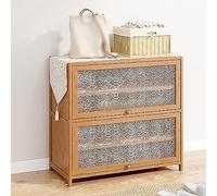 Slim Modern Shoe Storage Cabinet - Tall Narrow Cupboard for Entryway, Hallway & Rattan Sideboard - Efficient Shoe Organizer for Small Spaces