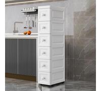 Slim Multi-Functional Tall Storage Cabinet Space-Saving 34cm x 15cm x 93cm Perfect for Kitchen & Bathroom nization Versatile Design for Small Spaces