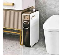 Slim Multifunctional Bathroom Storage Cabinet on Wheels Narrow Gap Organizer for Hygiene Easy to Move Perfect for Bathroom and Kitchen Use