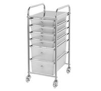 Slim Narrow Rolling Storage Cart with 6 Drawers | Compact Utility Trolley for Crafts, Files, Tools & Makeup nization | Versatile White Storage Solution