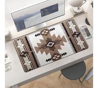Slim Native American Desk Mat for Keyboard and Mouse 24x12 Inch Gaming Mouse Pad Protector Non-Slip Rubber Base Portable Deskpad for Office/Gaming/Remote Work Desktop Accessories Decor