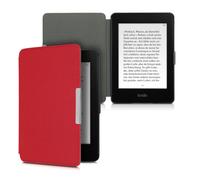 kwmobile Case Compatible with Amazon Kindle Paperwhite - Nylon Protective e-Reader Cover Folio Book Style Case - Red