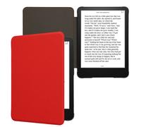 kwmobile Case Compatible with Amazon Kindle Paperwhite (2024)/Colorsoft - Nylon Protective e-Reader Cover Folio Book Style Case - Red