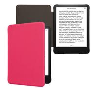 kwmobile Case Compatible with Amazon Kindle Paperwhite (2024)/Colorsoft - Nylon Protective e-Reader Cover Folio Book Style Case - Pink