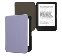 kwmobile Case Compatible with Kobo Clara BW/Colour - Nylon Protective e-Reader Cover Folio Book Style Case - Lavender