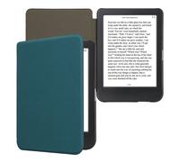 kwmobile Case Compatible with Kobo Clara BW/Colour - Nylon Protective e-Reader Cover Folio Book Style Case - Petrol