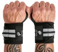 Slim Panda 18 Inch Wrist Wraps for Powerlifting - Adjustable Gym Wrist Support with Thumb Loops | Weight Lifting Wrist Straps for Men Women, 1 Pair