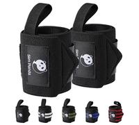 Slim Panda 18 Inch Wrist Wraps for Powerlifting - Adjustable Gym Wrist Support with Thumb Loops | Weight Lifting Wrist Straps for Men Women, 1 Pair