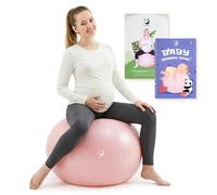 Slim Panda Birthing Ball 65cm for Pregnancy & Labour - Independently Certified Anti-Burst 1000kg Exercise Yoga Ball with Expert Guide & Baby Journal, Prenatal & Postpartum Recovery