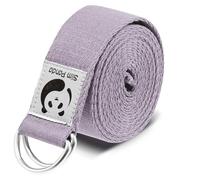 Slim Panda Yoga Belt Pilates Yoga Straps Stretch for Exercise Workout Dance, 1.8m & 2.5m Cotton Yoga Belt with Safety D Ring Buckles for Stretching, Flexibility