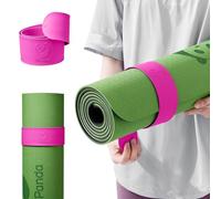 Slim Panda Yoga Mattenband,Yoga Mat Carrier is Designed to keep Your Yoga Mat Tightly Rolled in Seconds, Fits Most Yoga Mats (60 cm L x 5 cm W) (Rose Red)