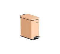 Slim Pedal Bathroom Bin, Steel, Peach Fuzz / 5L