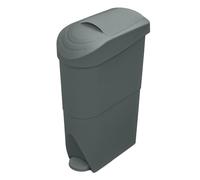 Slim Pedal-Operated Feminine Hygiene Bin, 20L Capacity - Space-Saving Nappy/Sanitary Bin for Narrow Bathrooms, Hands-Free Use, Grey